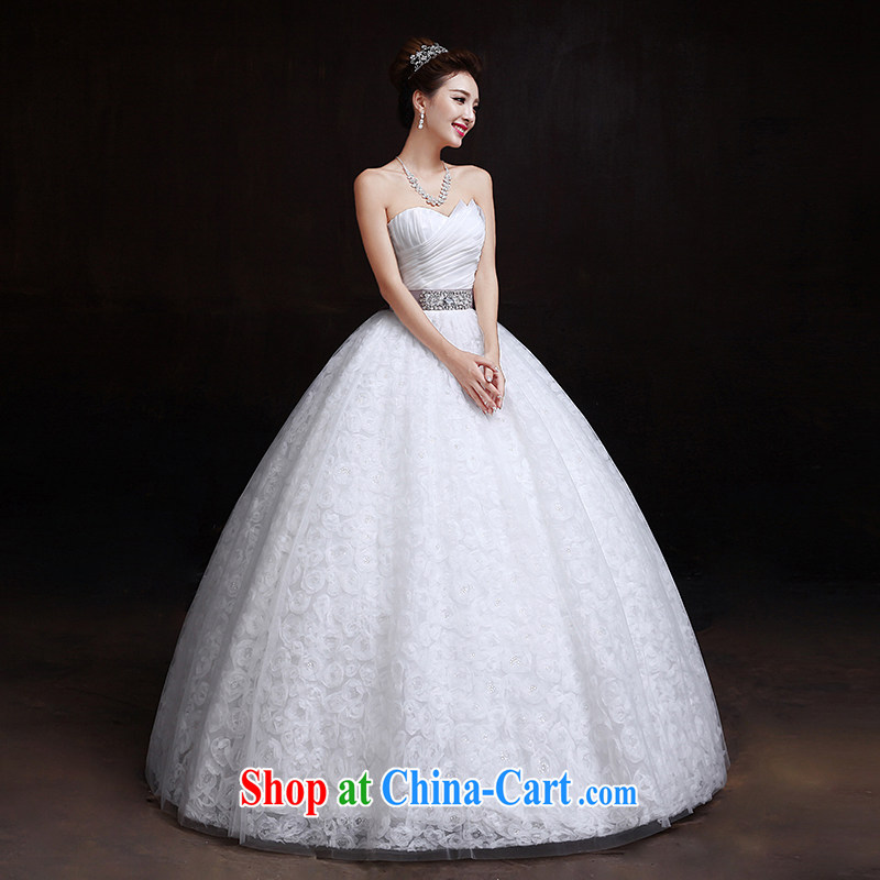 The married Yi wedding dresses new 2015 spring and summer Korean wiped his chest, high-waist graphics thin with pregnant women wedding white L, dumping the woman, shopping on the Internet
