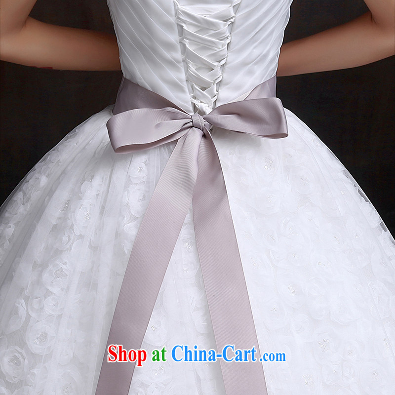 The married Yi wedding dresses new 2015 spring and summer Korean wiped his chest, high-waist graphics thin with pregnant women wedding white L, dumping the woman, shopping on the Internet