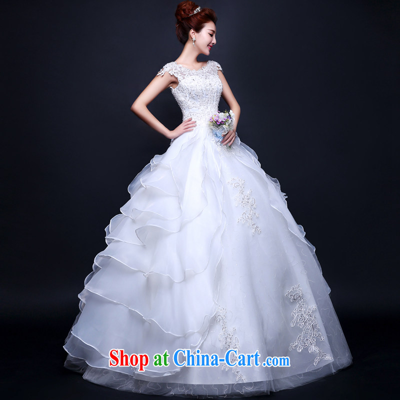 2015 New Field shoulder Korean fashion with marriages wedding dresses custom tied with a large, white winter customer size will not be refunded, love so Peng, shopping on the Internet