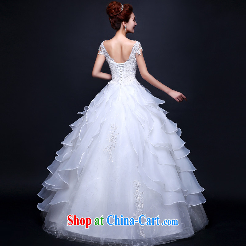 2015 New Field shoulder Korean fashion with marriages wedding dresses custom tied with a large, white winter customer size will not be refunded, love so Peng, shopping on the Internet