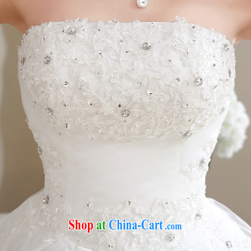 Time Syria, Japan, and South Korea wedding dresses Korean bridal white with bare chest sweet lovely bridal butterfly wedding dresses 2015 new white XXL, time, and shopping on the Internet
