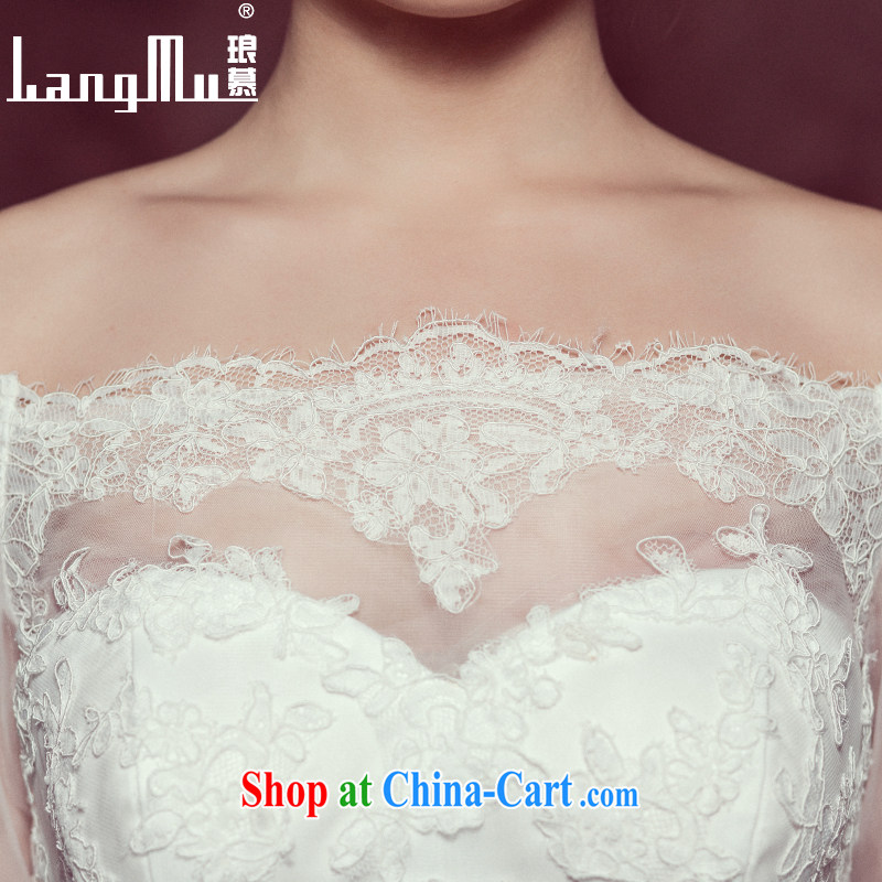 In Luang Prabang in the spring 2015 new stylish Korean wedding dresses simple beauty brides field shoulder alignment, bridal wedding custom white M, Luang Prabang, and shopping on the Internet