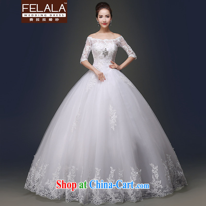 Ferrara 2015 spring and summer new lace-a Field shoulder nails pearl river water drilling with trailing two wedding with shaggy skirts XL (2 feet 2), Ferrara wedding (FELALA), and, on-line shopping
