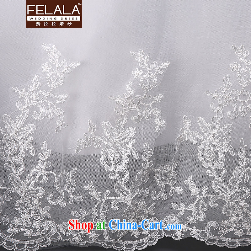 Ferrara 2015 spring and summer new lace-a Field shoulder nails pearl river water drilling with trailing two wedding with shaggy skirts XL (2 feet 2), Ferrara wedding (FELALA), and, on-line shopping