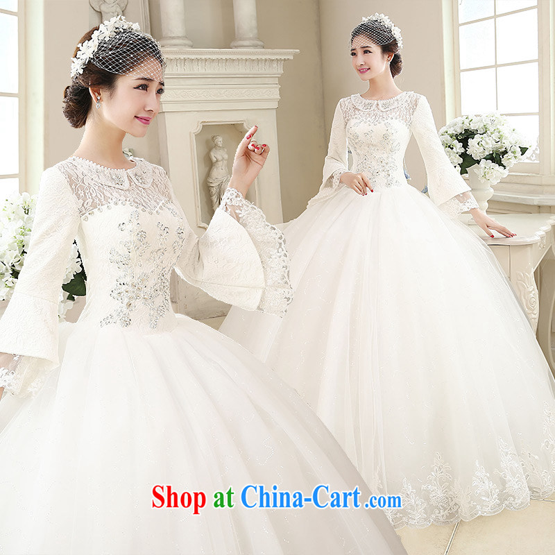 Spring 2015 new wedding dresses retro lace-up long-sleeved to bind with a stylish 2182 customers to size. No refunds or exchanges, so Pang, shopping on the Internet
