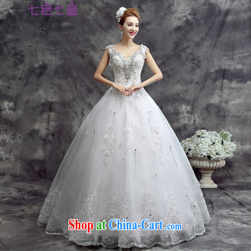 7-Color 7 tone Korean version 2015 New Field shoulder Sau San tied with Korean brides wedding dresses H 071 shoulders, M