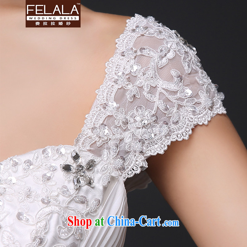 Ferrara 2015 spring and summer new dual-shoulder heart-shaped bare chest lace, drag and drop the wedding L (2 feet 1), Ferrara wedding (FELALA), shopping on the Internet