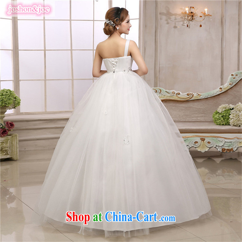 Korean high waist straps wedding dresses the shoulder with pregnant women thick MM bride King code white XXL, joshon&Joe, shopping on the Internet