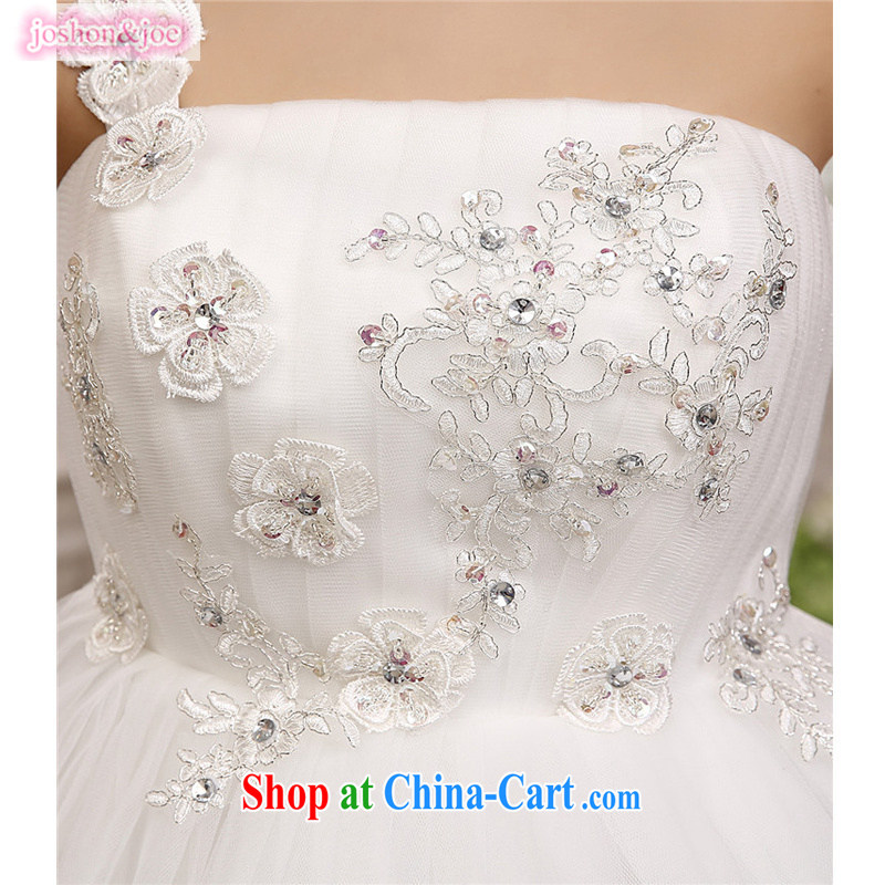 Korean high waist straps wedding dresses the shoulder with pregnant women thick MM bride King code white XXL, joshon&Joe, shopping on the Internet