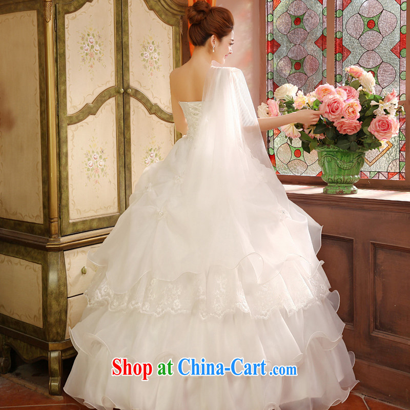 2015 new wedding dresses and stylish Korean-style single shoulder alignment to the Code on MM graphics thin wedding autumn and winter female clients to size the do not return, love so Peng, shopping on the Internet