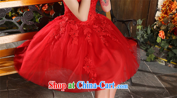 Mary Magdalene marriage chest short wedding red-waist graphics thin flowers bridal wedding dress home yarn photo building theme clothing Korean shaggy dress summer 2015 New Red M pictures, price, brand platters! Elections are good character, the national distribution, so why buy now enjoy more preferential! Health