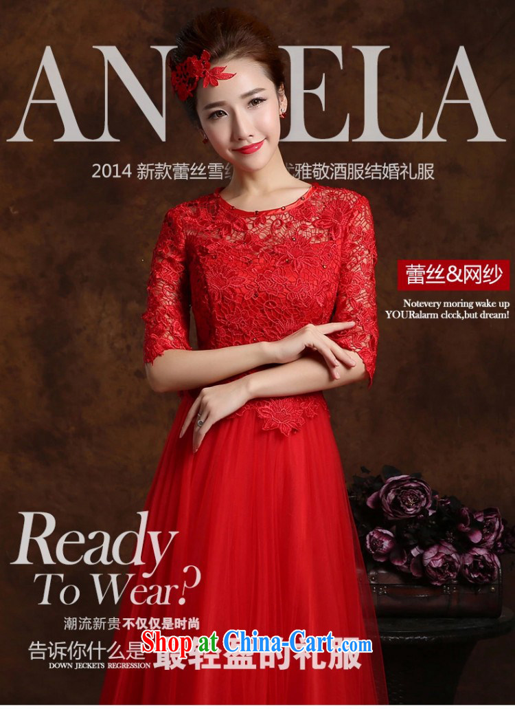 2015 New red long marriages wedding dresses Evening Dress girl toast clothing bridesmaid clothing winter evening dress in long sleeves, customer size made no final pictures, price, brand platters! Elections are good character, the national distribution, so why buy now enjoy more preferential! Health