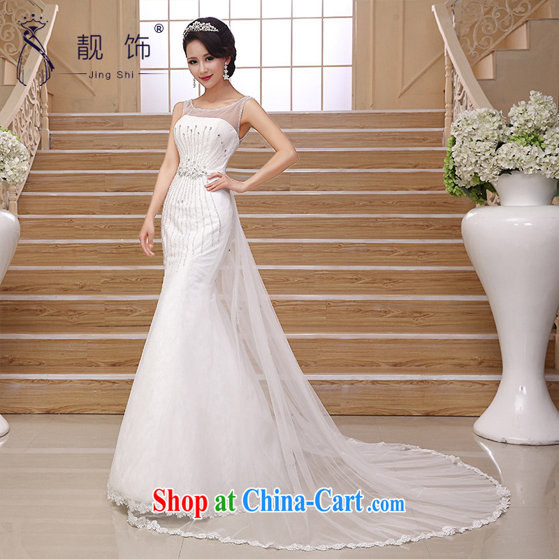 Beautiful ornaments 2015 new small-tail wedding Korean wiped his chest lace-tail wedding white. Contact customer service, beautiful ornaments JinGSHi), online shopping
