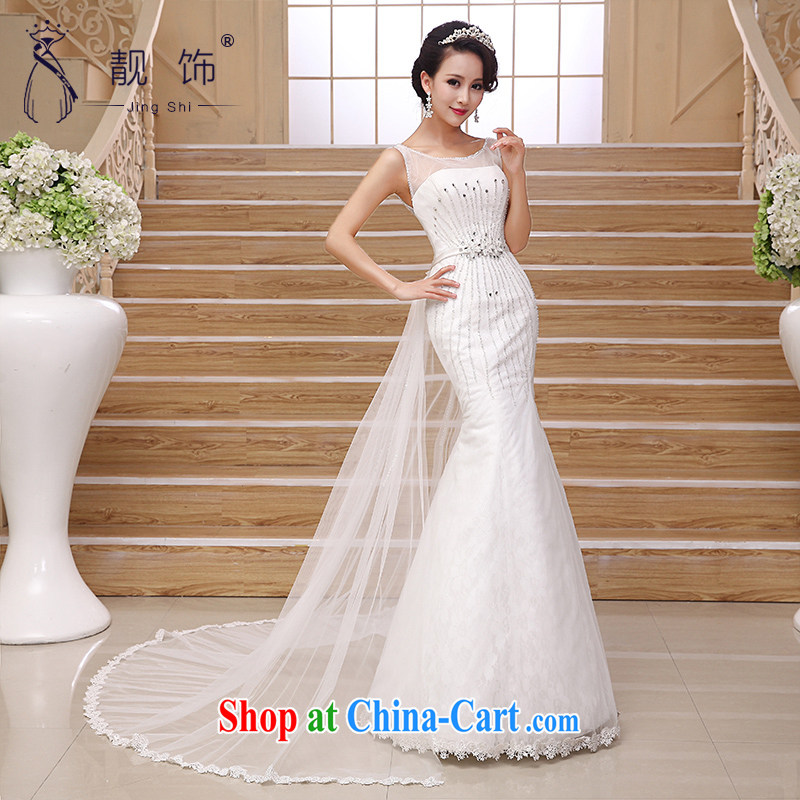 Beautiful ornaments 2015 new small-tail wedding Korean wiped his chest lace-tail wedding white. Contact customer service, beautiful ornaments JinGSHi), online shopping