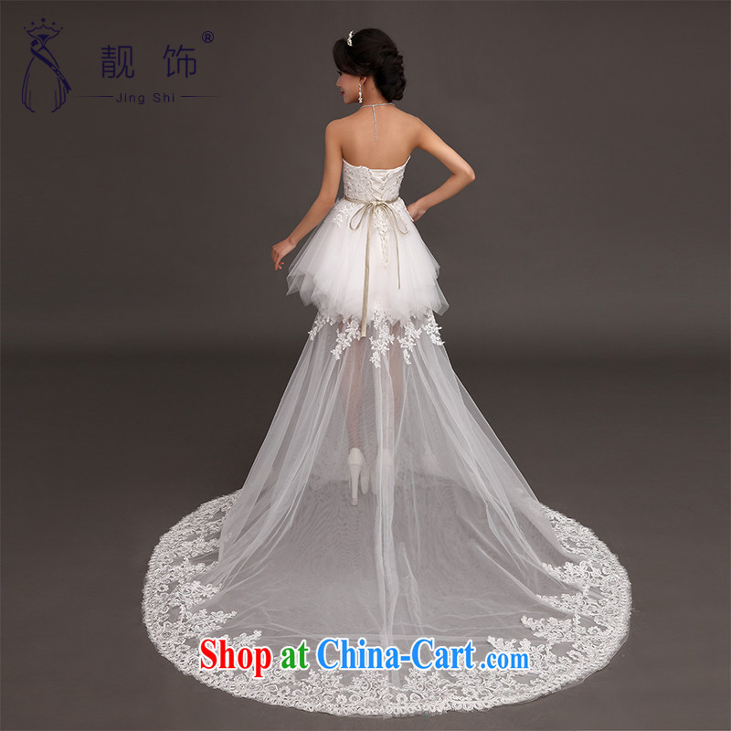 Beautiful ornaments 2015 new small-tail wedding Korean version wiped his chest lace fluoroscopy Web yarn tail wedding white. Contact customer service, beautiful ornaments JinGSHi), and, on-line shopping