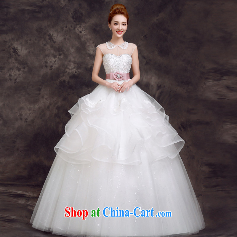A good service is 2015 new spring and summer transparent package shoulder stylish wood drill with beauty graphics thin high quality wedding dresses white 2XL