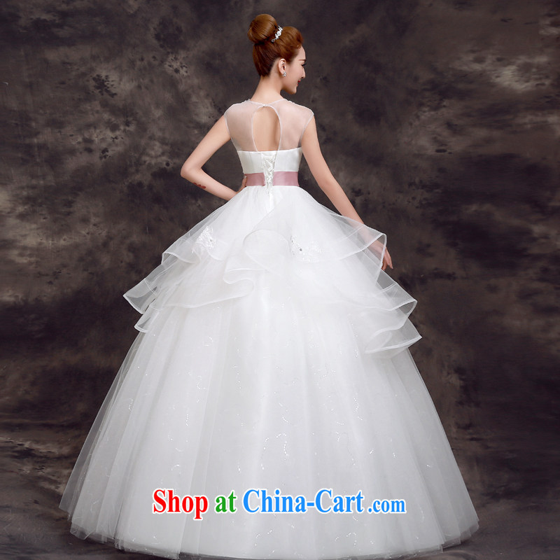 A good service is 2015 new spring and summer transparent package shoulder stylish wood drill with beauty graphics thin high quality wedding dresses white 2XL, good service, and shopping on the Internet