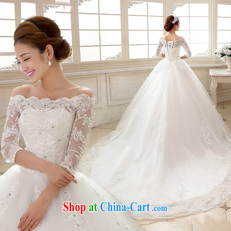 Jessica covers wedding dresses new 2015 Korean-style wedding a shoulder strap graphics thin with winter 2171 tail XXXL