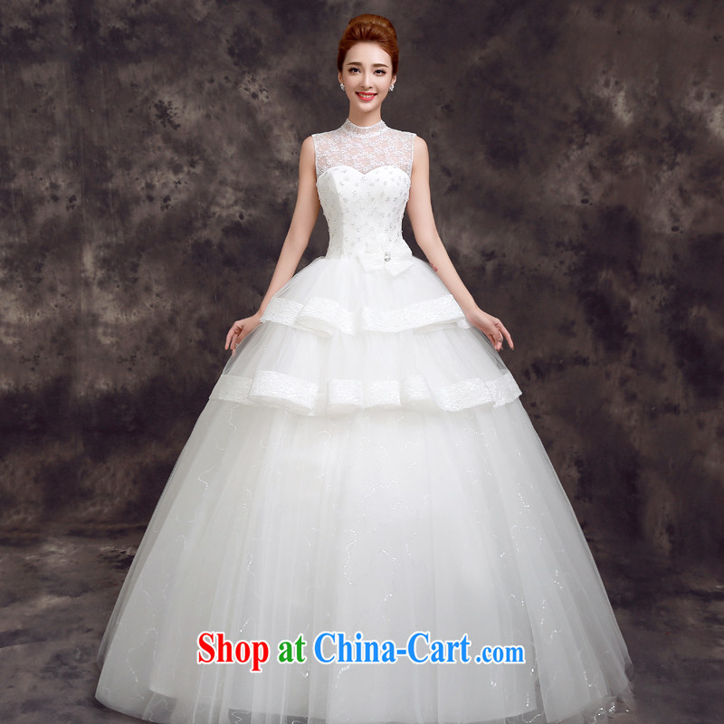 A good service is 2015 new spring and summer bridal dresses with lace shoulders Korean Beauty graphics thin marriage wedding white 2XL, serving a good solid, shopping on the Internet