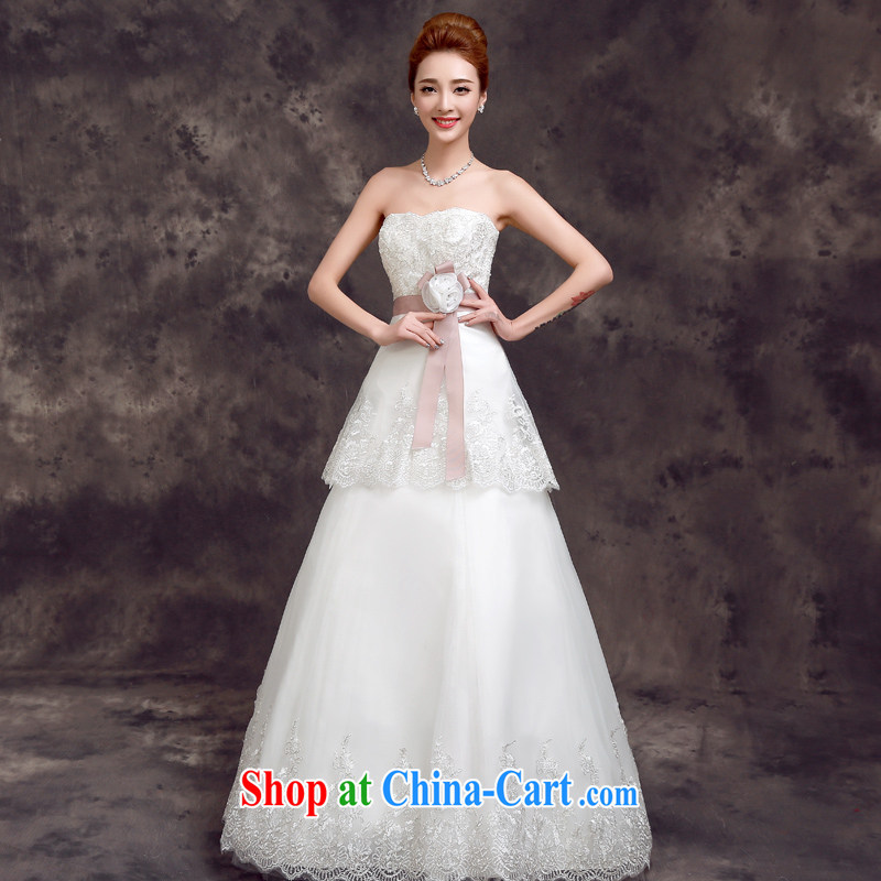 A good service is a Korean-style bridal wedding dress 2015 new spring and summer stylish wiped chest simple beauty with wedding white 2XL