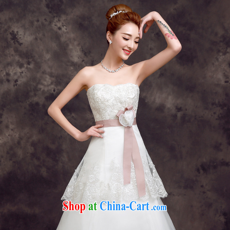 A good service is a Korean-style bridal wedding dress 2015 new spring and summer and stylish wiped his chest simple beauty with wedding white 2XL, good service, and shopping on the Internet