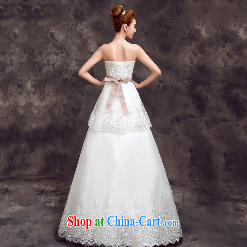 A good service is a Korean-style bridal wedding dress 2015 new spring and summer and stylish wiped his chest simple beauty with wedding white 2XL, good service, and shopping on the Internet