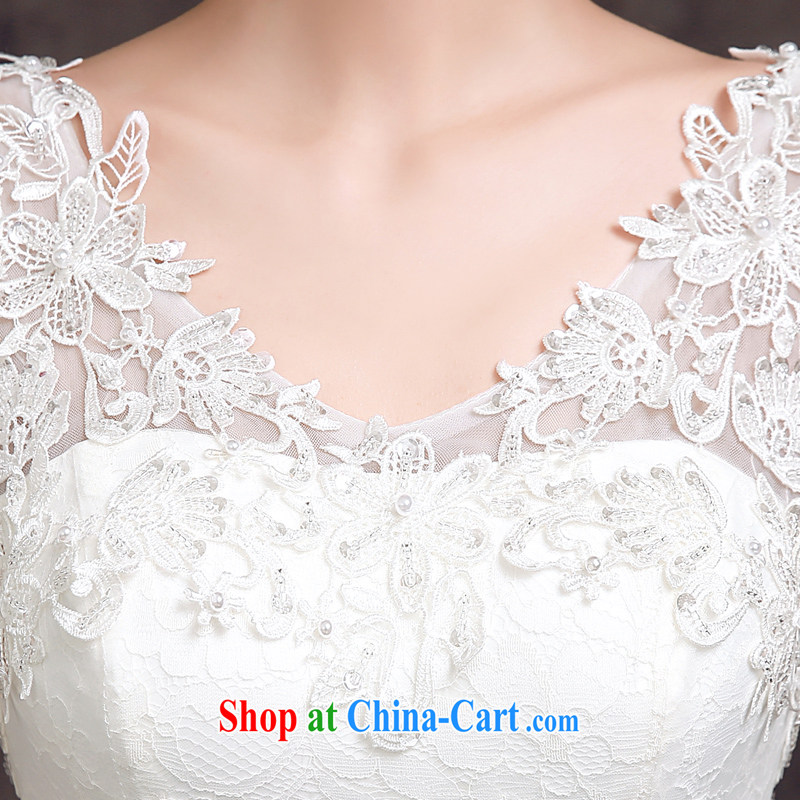 A good service is 2015 new spring and summer bride Korean-style wedding dress beauty stylish lace shoulders with wedding white 2XL, good service, and, on-line shopping