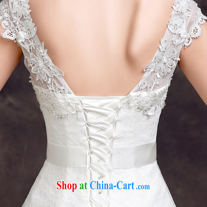 A good service is 2015 new spring and summer bride Korean-style wedding dress beauty stylish lace shoulders with wedding white 2XL, good service, and, on-line shopping