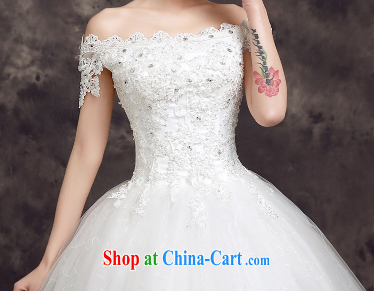 A good service is 2015 spring Korean fashion bridal wedding dress sexy lace a shoulder with wedding white 2XL pictures, price, brand platters! Elections are good character, the national distribution, so why buy now enjoy more preferential! Health
