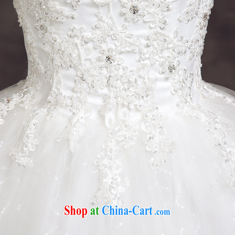 A good service is 2015 new spring Korean fashion bridal wedding dress sexy lace-a Field shoulder with wedding white 2XL, good service, and shopping on the Internet