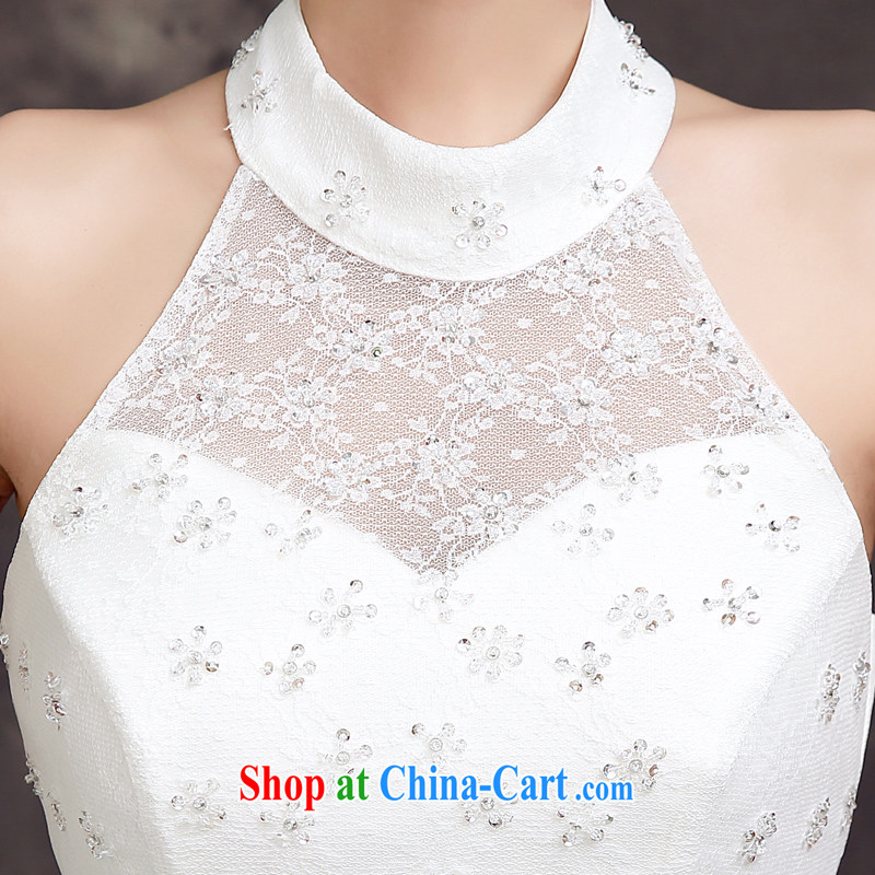 A good service is a Korean-style bridal wedding dress 2015 new spring and summer stylish lace-up also with graphics thin wedding white 2XL, good service, and shopping on the Internet