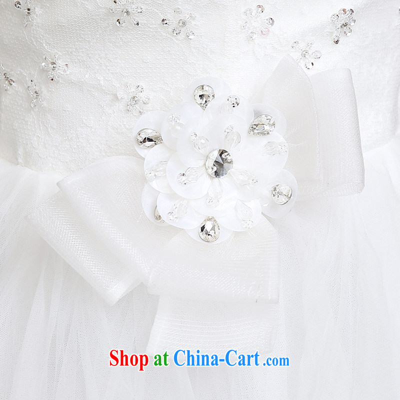 A good service is a Korean-style bridal wedding dress 2015 new spring and summer stylish lace-up also with graphics thin wedding white 2XL, good service, and shopping on the Internet