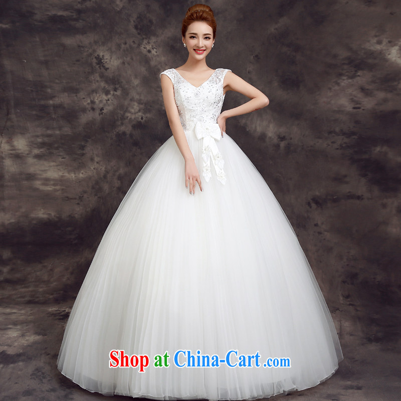 A good service is 2015 new spring and summer fashion bridal wedding dress Korean-style lace shoulders beauty with wedding white 2XL, good service, and, on-line shopping