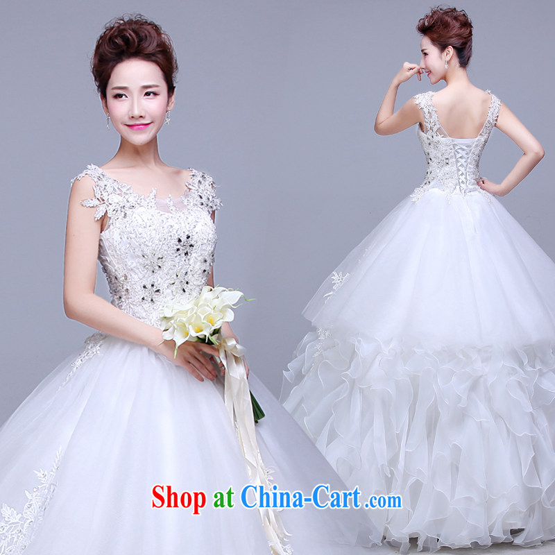 wedding dresses New Spring, Summer 2015 bride's minimalist Korean-style marriage double-shoulder the Field shoulder alignment to the Code wedding Customer to size. No refunds or exchanges, so Pang, shopping on the Internet