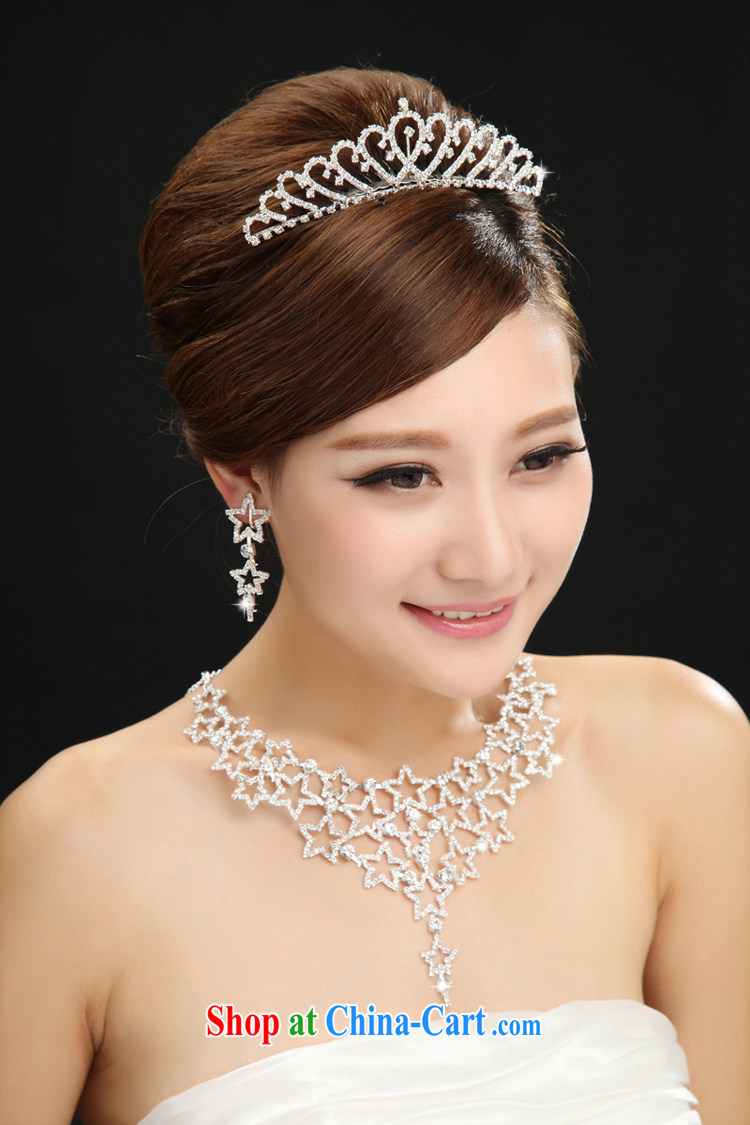 The married Yi bridal headdress earrings 3 piece set Korean water drilling hair accessories wedding jewelry wedding jewelry set white pictures, price, brand platters! Elections are good character, the national distribution, so why buy now enjoy more preferential! Health