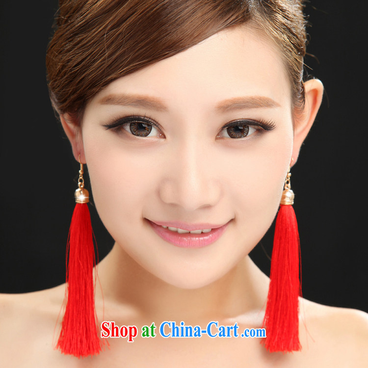 Dumping the woman dresses earrings Chinese classical style red stream, long, bridal earrings toast Clothing Accessories Magenta pictures, price, brand platters! Elections are good character, the national distribution, so why buy now enjoy more preferential! Health