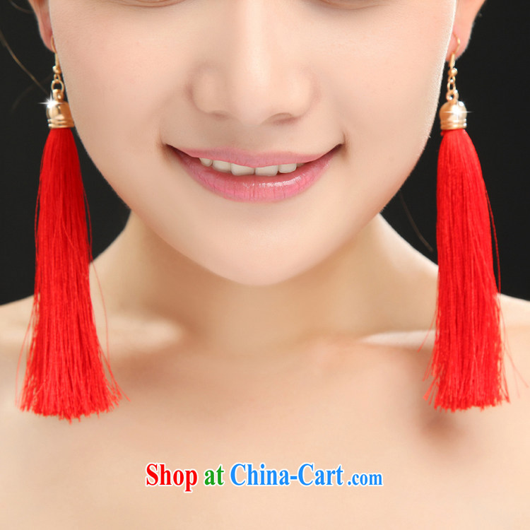 Dumping the woman dresses earrings Chinese classical style red stream, long, bridal earrings toast Clothing Accessories Magenta pictures, price, brand platters! Elections are good character, the national distribution, so why buy now enjoy more preferential! Health