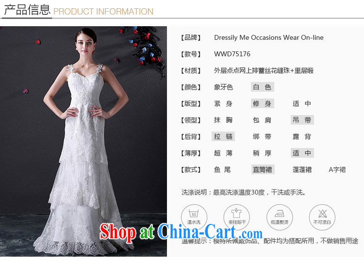 DressilyMe custom wedding - 2015 new lace straps have been cultivating the cake dress wedding antique and elegant lace bridal gown White - out of stock 25 day shipping XL pictures, price, brand platters! Elections are good character, the national distribution, so why buy now enjoy more preferential! Health
