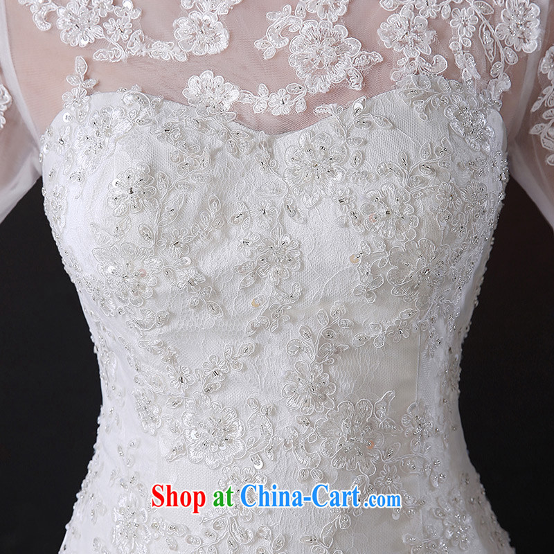 DressilyMe custom wedding - 2015 new spring lace long-sleeved high-collar A fields, Japan, and South Korea wedding dress tail bridal gown White - out of stock 25 day shipping XL, DRESSILY ME OCCASIONS WEAR ON - LINE, shopping on the Internet