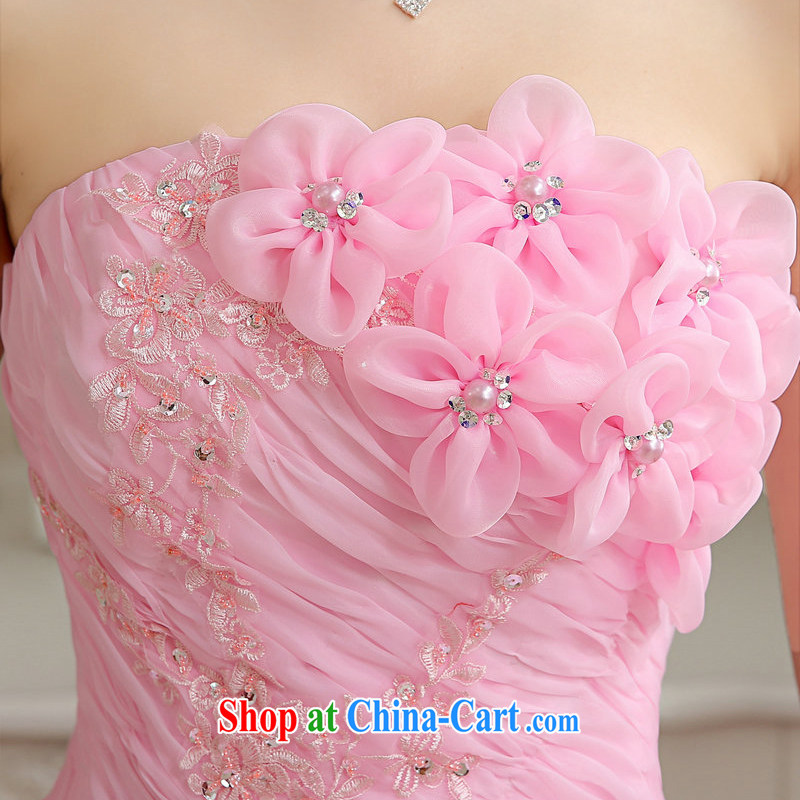 Moon 珪 guijin 2015 new sexy bare chest Korean Princess lovely shaggy dress bridal wedding band, pink S code from Suzhou shipping, 珪-keun (guijin), online shopping
