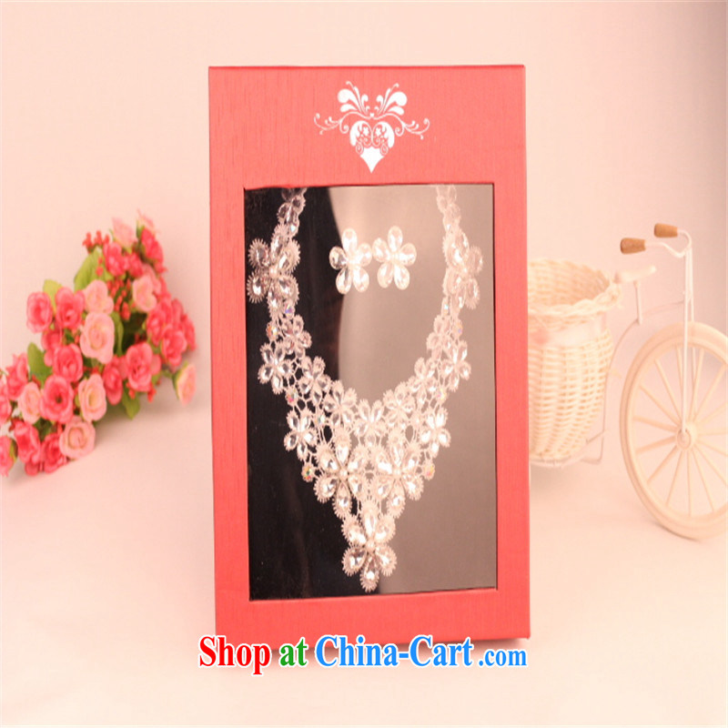 Han Park (cchappiness) in Europe and exaggerated retro white lace the ornaments Crystal Diamond girl necklace and earrings gift set high-end Boutique Suite white, code, Han Park (cchappiness), online shopping