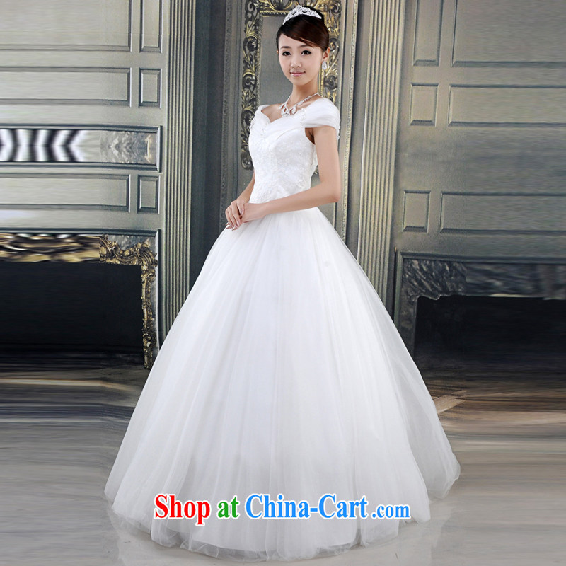 wedding dresses new 2015 to align the field shoulder A swing Wedding Video thin spring and summer Korean bridal shoulders white XL, Hyatt, married, and, on-line shopping