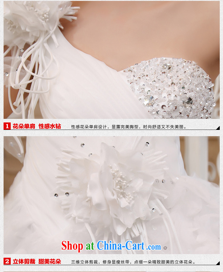 wedding dresses 2015 new large tail Korean single shoulder sweet Princess Deluxe long-tail white XL pictures, price, brand platters! Elections are good character, the national distribution, so why buy now enjoy more preferential! Health
