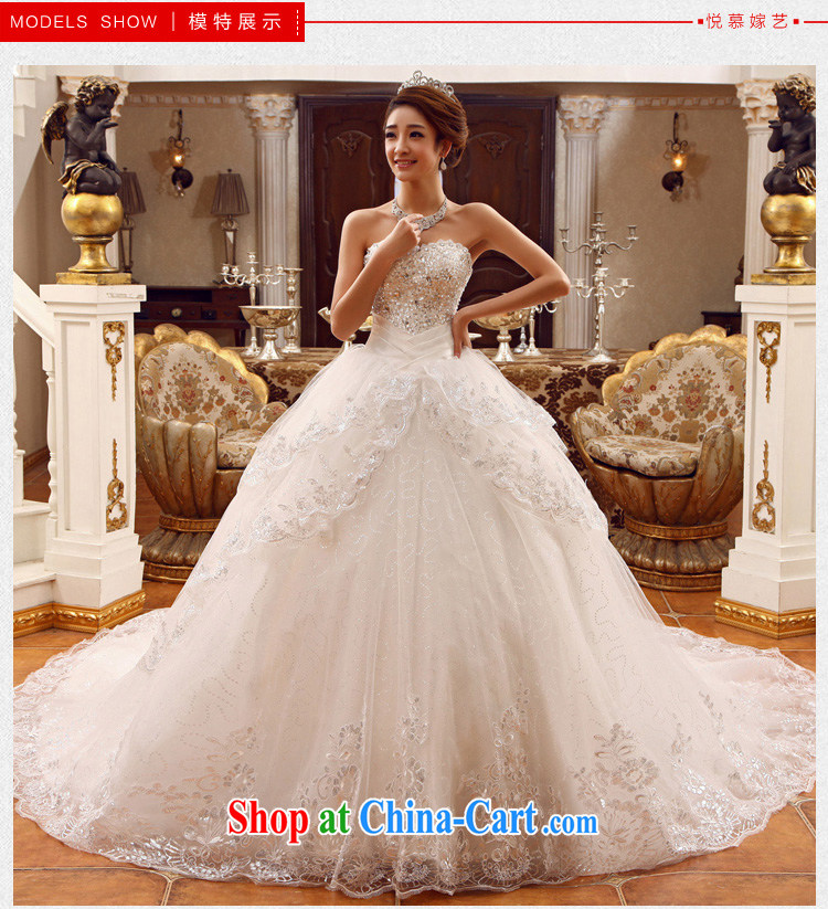 wedding dresses 2015 new white long-tail bride Korean Deluxe Water drilling off the chest and tail white S pictures, price, brand platters! Elections are good character, the national distribution, so why buy now enjoy more preferential! Health