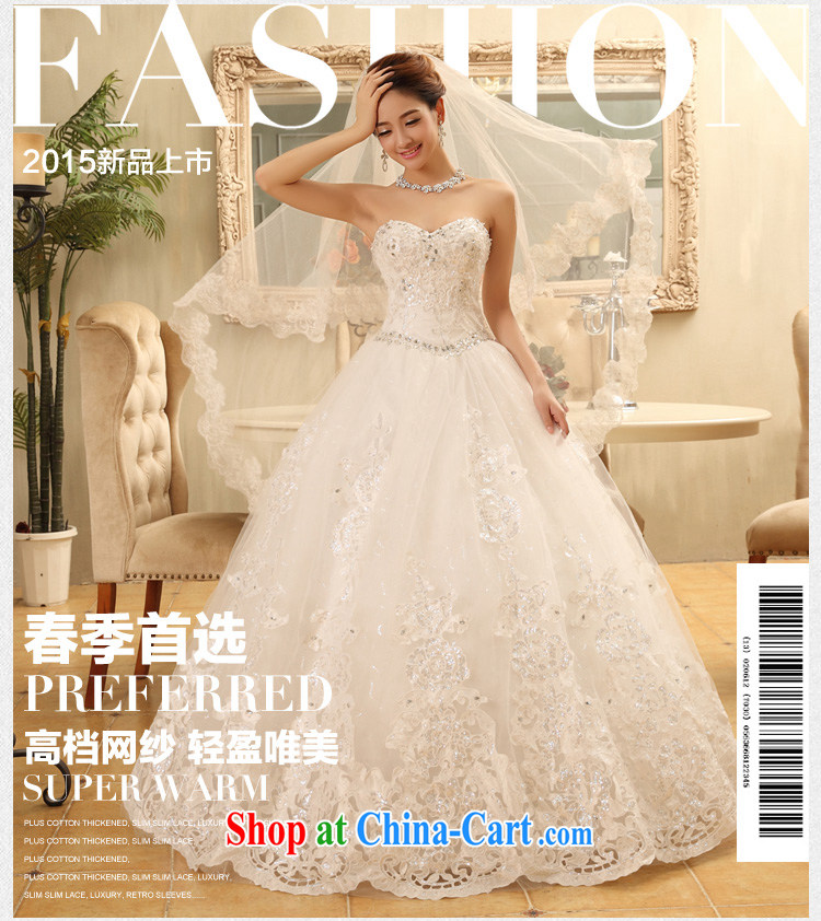 wedding dresses new 2015 spring and summer Korean bridal white beauty with parquet drill wiped chest white XL pictures, price, brand platters! Elections are good character, the national distribution, so why buy now enjoy more preferential! Health