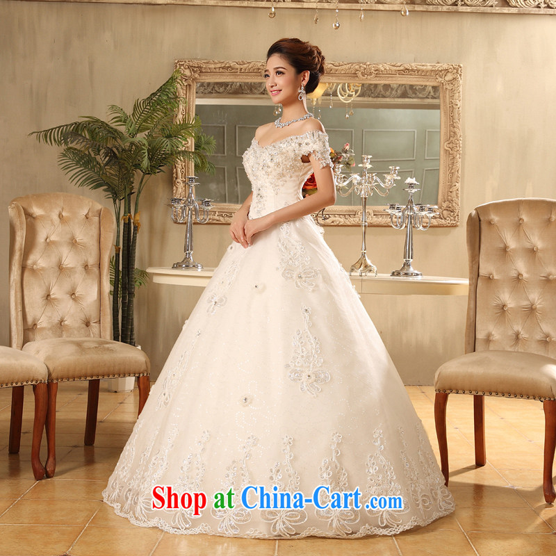 wedding dresses new 2015 with a shoulder A with Wedding Video thin spring and summer Korean bridal double-shoulder strap white XL, Hyatt, married, and shopping on the Internet