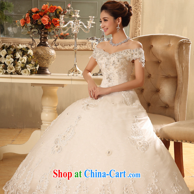 wedding dresses new 2015 with a shoulder A with Wedding Video thin spring and summer Korean bridal double-shoulder strap white XL, Hyatt, married, and shopping on the Internet