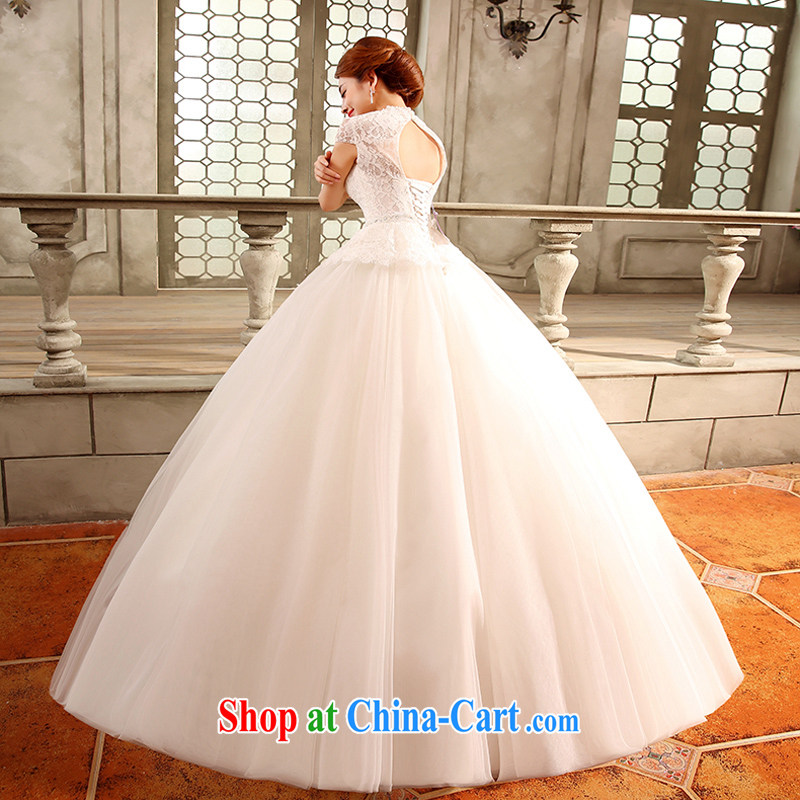wedding dresses new 2015 Korean-style retro wedding dresses with a shoulder graphics thin package shoulder bridal white XL, Hyatt, married, and shopping on the Internet