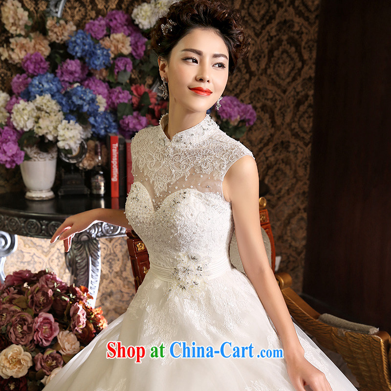 wedding dresses new 2015 spring and summer the Field shoulder wedding Korean bridal white custom lace hunsha white XL, Hyatt, married, and shopping on the Internet