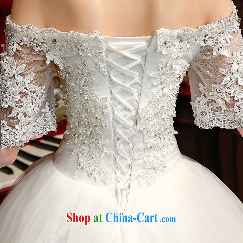 wedding dresses new 2015 with a shoulder wedding Korean layout cuff in white spring and summer beauty graphics thin white XL, Hyatt, married, and on-line shopping